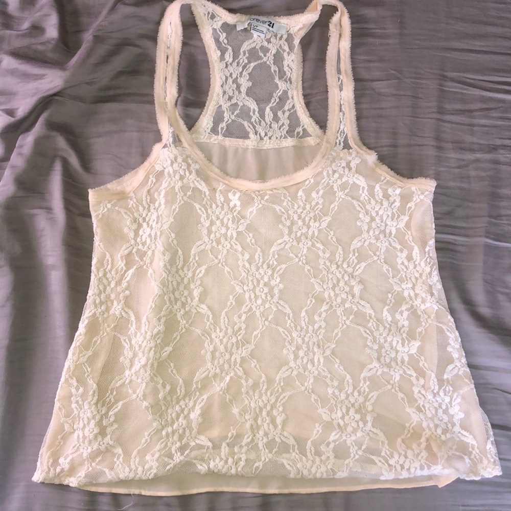Cream lace blouse 🥠